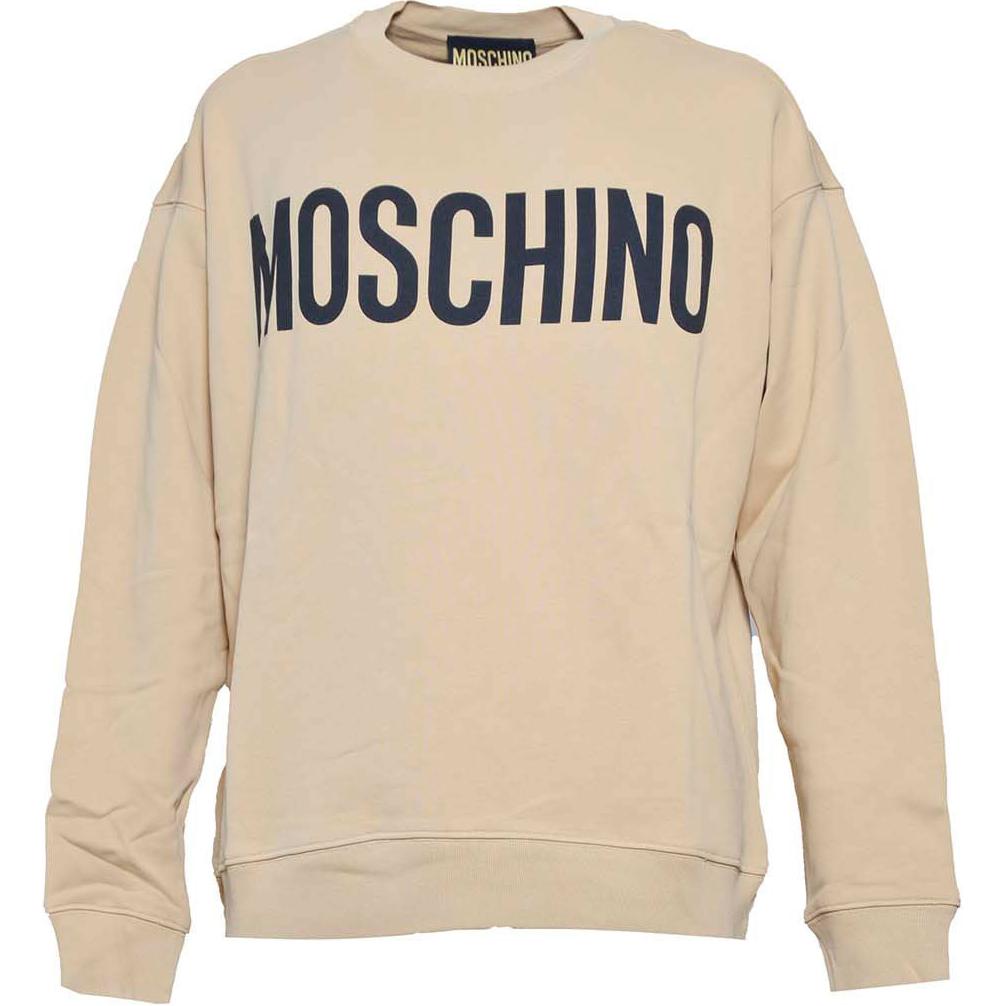 MOSCHINO Logo Print Crewneck Oversized Sweatshirt Men’s Light Brown A1701-2028-1148