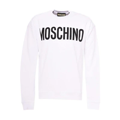 Moschino Logo Print Crewneck Sweatshirt White - Long Sleeve A1701-7028-1001
