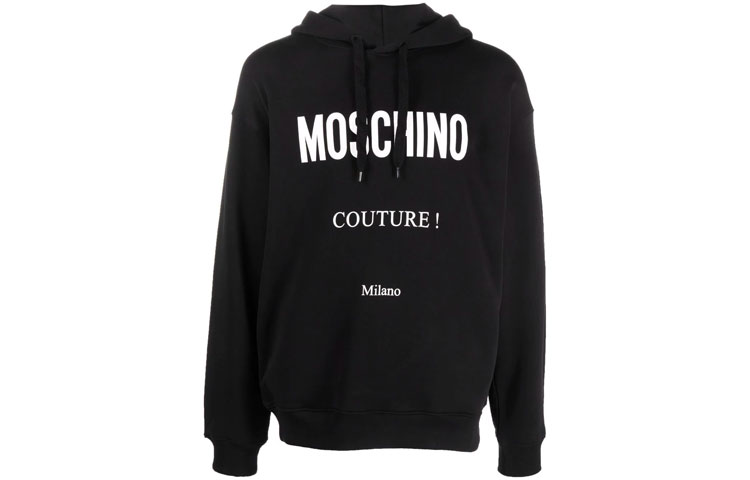 MOSCHINO Logo Print Hoodie Black 1729-5227-1555