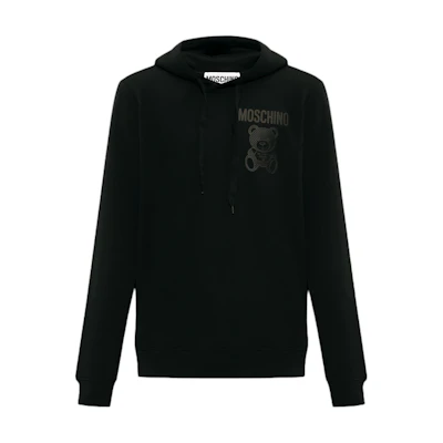 MOSCHINO Logo Print Hoodie Black V1727-2028-1555