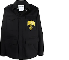 MOSCHINO Logo Print Pocket Jacket Black - A0645-7022-1555 MOSCHINO Logo Print Pocket Jacket Black - A0645-7022-1555