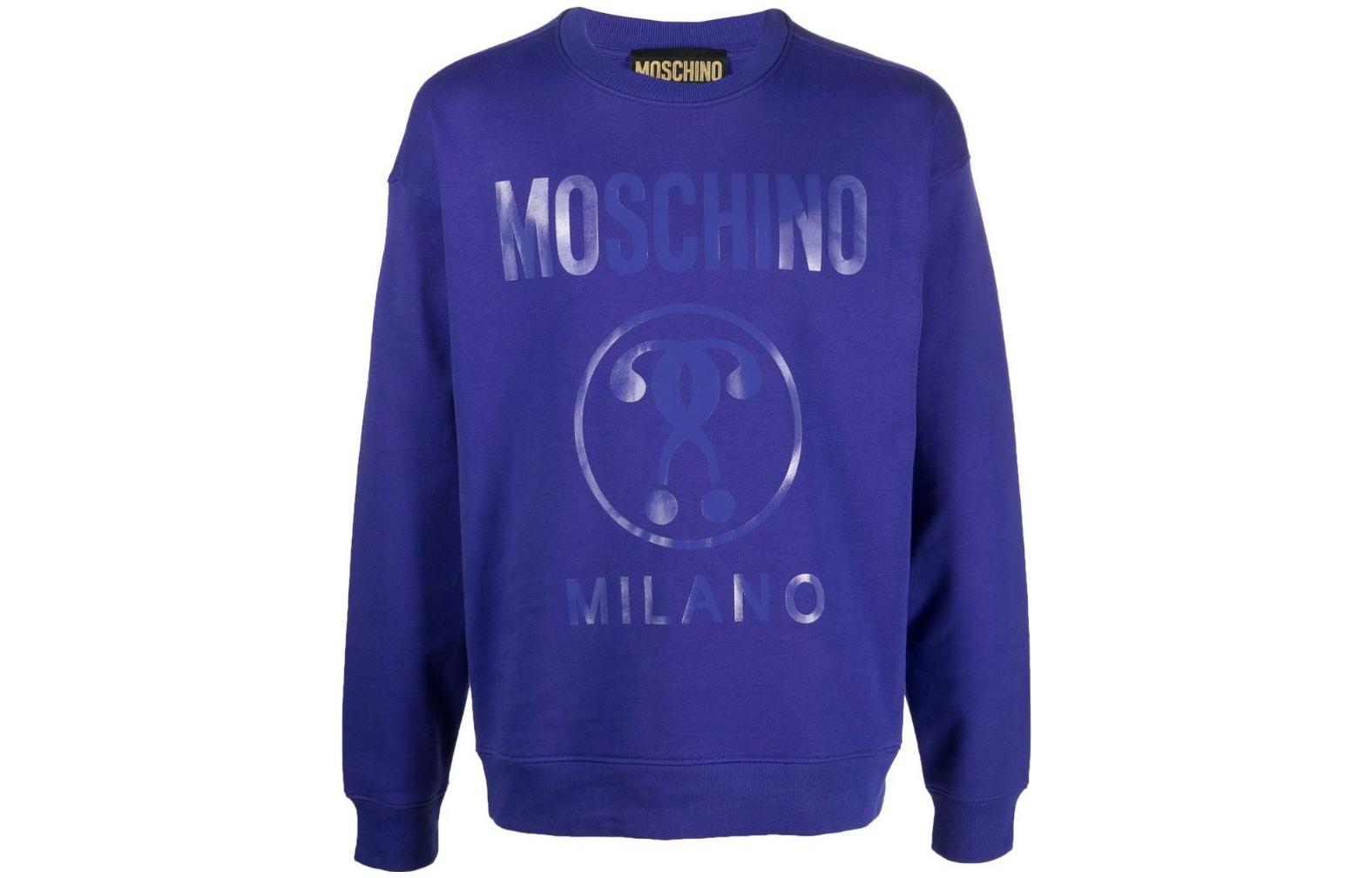 MOSCHINO Logo Print Purple Long Sleeve Sweatshirt A170252280278