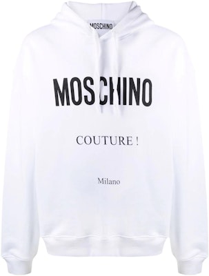 모스키노 로고 프린트 화이트 후드 긴팔 맨투맨 A1729-2027-1001 Order 모스키노 로고 프린트 화이트 후드 긴팔 맨투맨 A1729-2027-1001