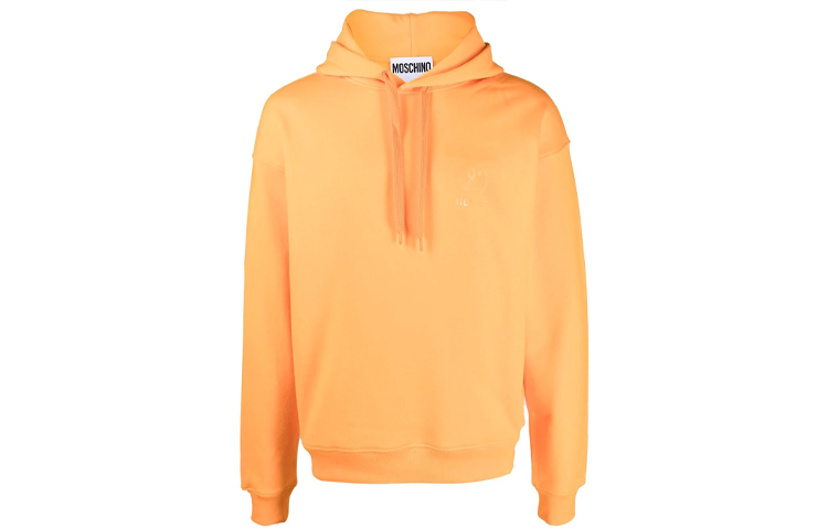MOSCHINO Logo Printed Orange Pullover Hoodie for Men A1706-7027-0063