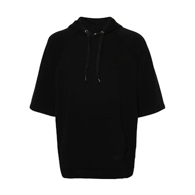 MOSCHINO Logo Tape Short-Sleeve Hoodie Black A171644220555
