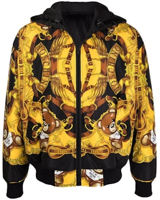 モスキーノ ロゴ テディベア プリント リバーシブル フーディ ジャケット ブラック J0634-5250-3555 Order モスキーノ ロゴ テディベア プリント リバーシブル フーディ ジャケット ブラック J0634-5250-3555