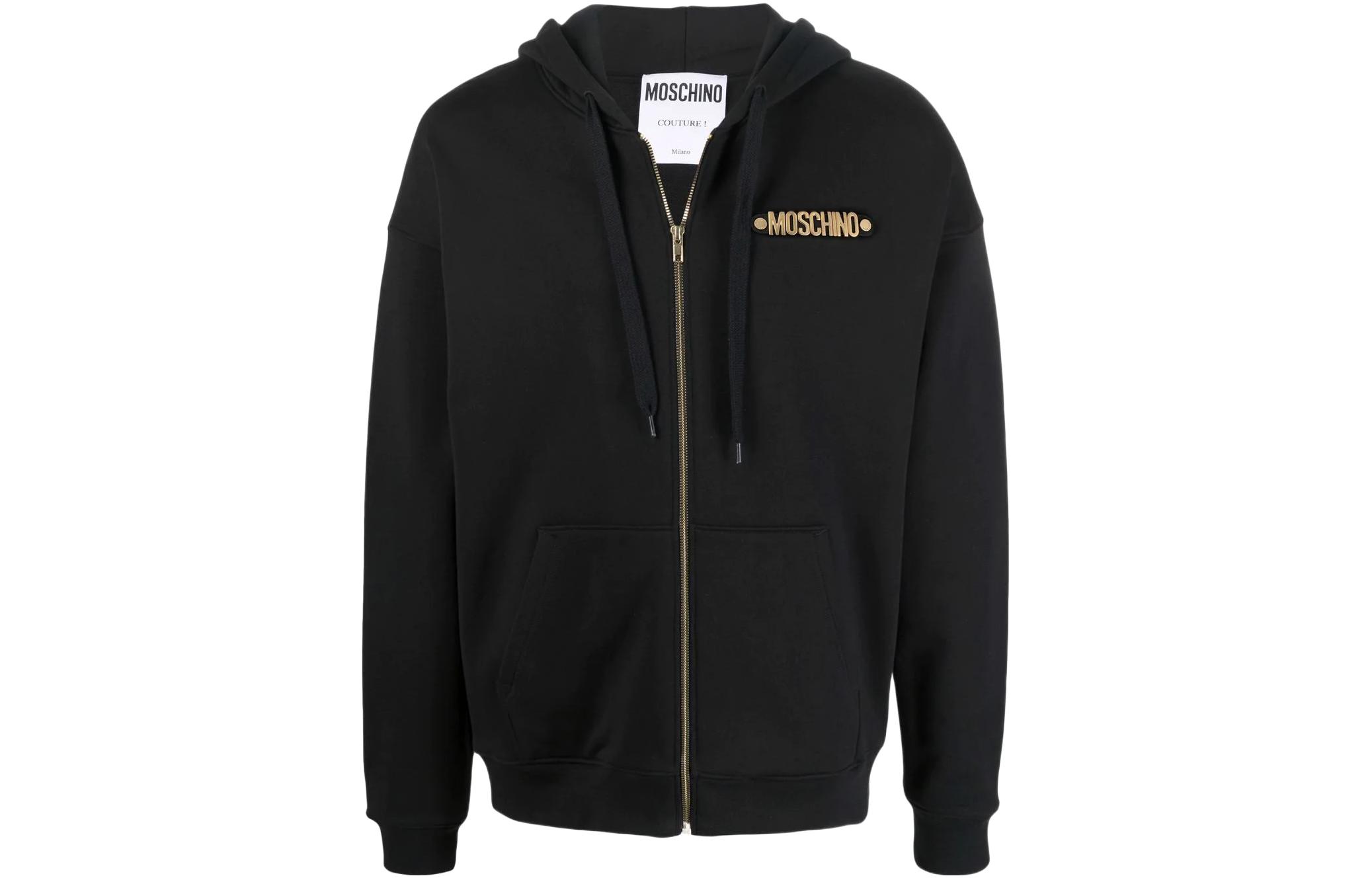 MOSCHINO Logo Zip-Up Hoodie Jacket Black J1720-5227-555