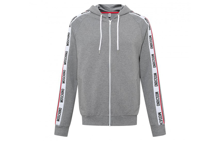 MOSCHINO Logo Zip-Up Sweatshirt Grey 1-A1714-8101-0506