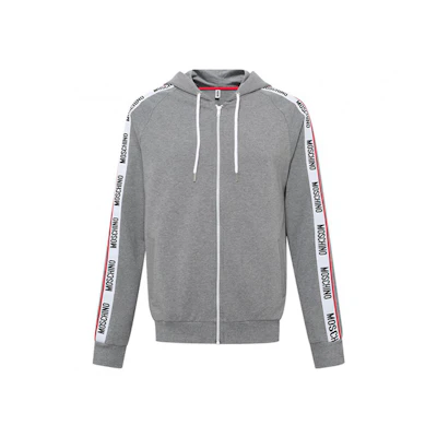 MOSCHINO Logo Zip-Up Sweatshirt Grey 1-A1714-8101-0506