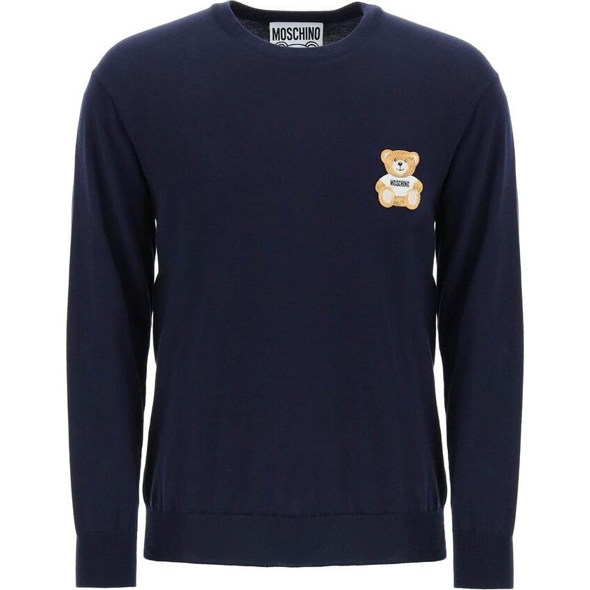 MOSCHINO Navy Animal Print Crewneck Sweatshirt A0902-2001-0290