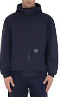 Moschino Navy Blue Logo Patch Hooded Zip-Up Jacket A0630-2013-0555 Moschino Navy Blue Logo Patch Hooded Zip-Up Jacket A0630-2013-0555