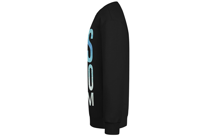 Shop 모스키노 오션 레터 로고 코튼 풀오버 스웻셔츠 남성 블랙 3-A1701-2318-0555