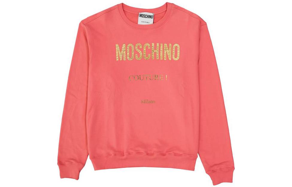 MOSCHINO Orange Letter Print Crewneck Long-Sleeve Sweatshirt A1773-0227-1211