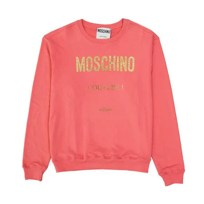 MOSCHINO Orange Letter Print Crewneck Long-Sleeve Sweatshirt A1773-0227-1211