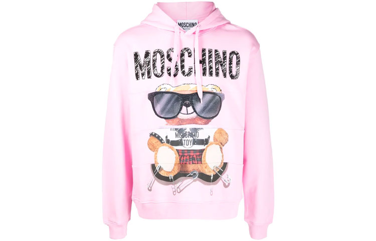 MOSCHINO Pink Teddy Bear Hoodie Men’s 1701-5227-1224