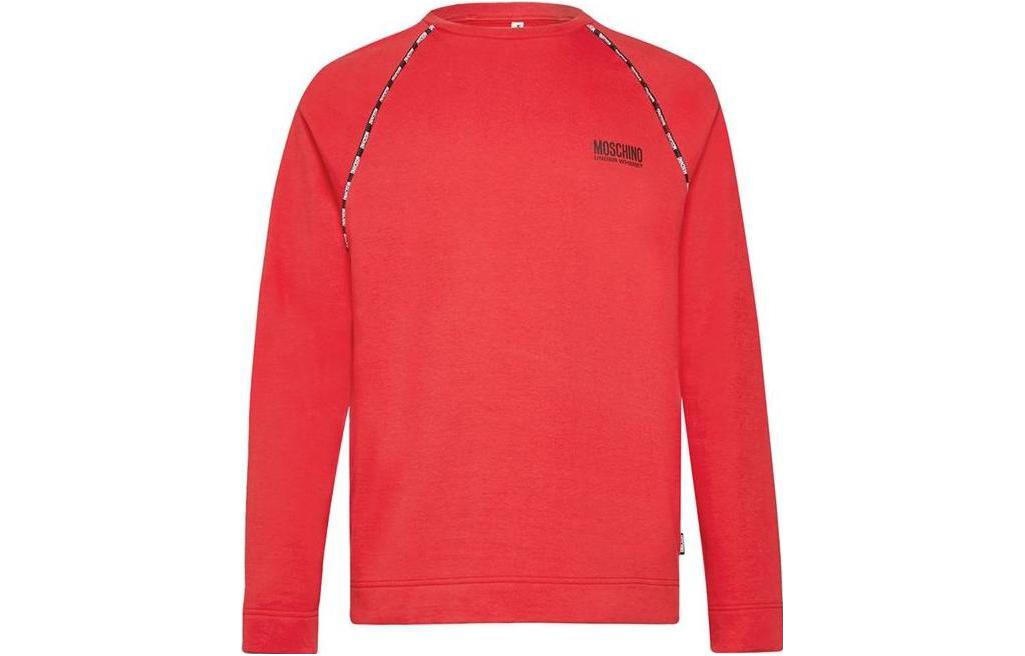 MOSCHINO Red Crewneck Sweatshirt with Logo Lettering A1719-8111-0118