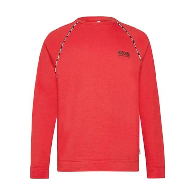 MOSCHINO Red Crewneck Sweatshirt with Logo Lettering A1719-8111-0118