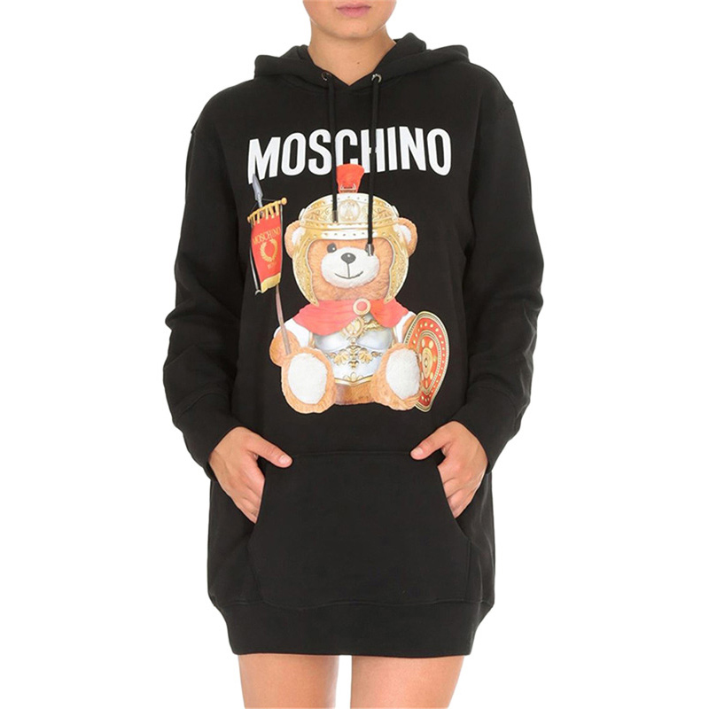 Lookbook 모스키노 로만 테디베어 롱슬리브 드레스 - 블랙 EV0427-5527-2555-912