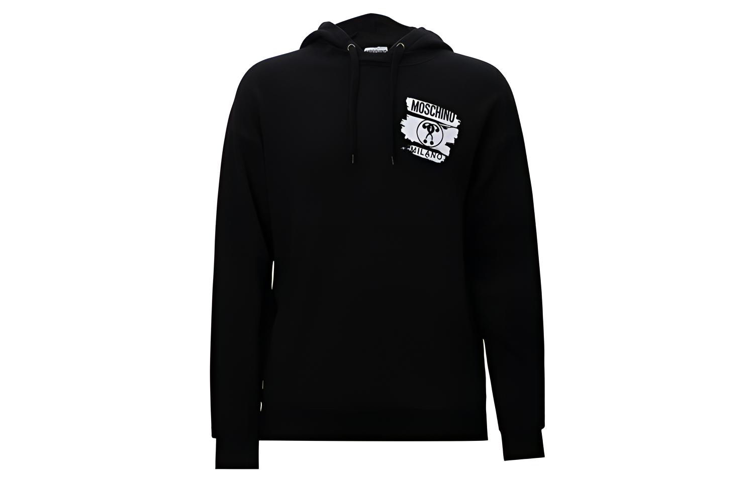 MOSCHINO Simple Logo Print Pullover Sweatshirt Black () Z-T1719-5227-0555