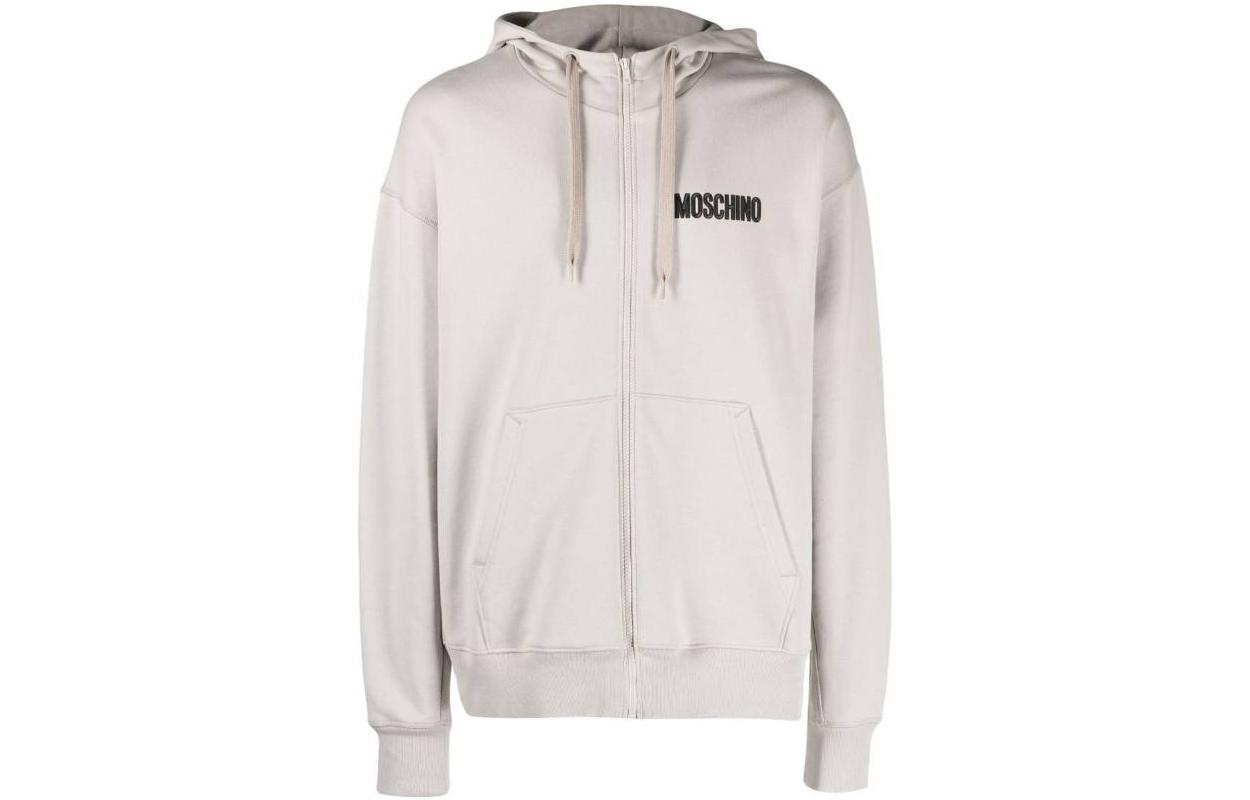 MOSCHINO Slim Fit Letter Print Sweatshirt - Off-White V173870281484