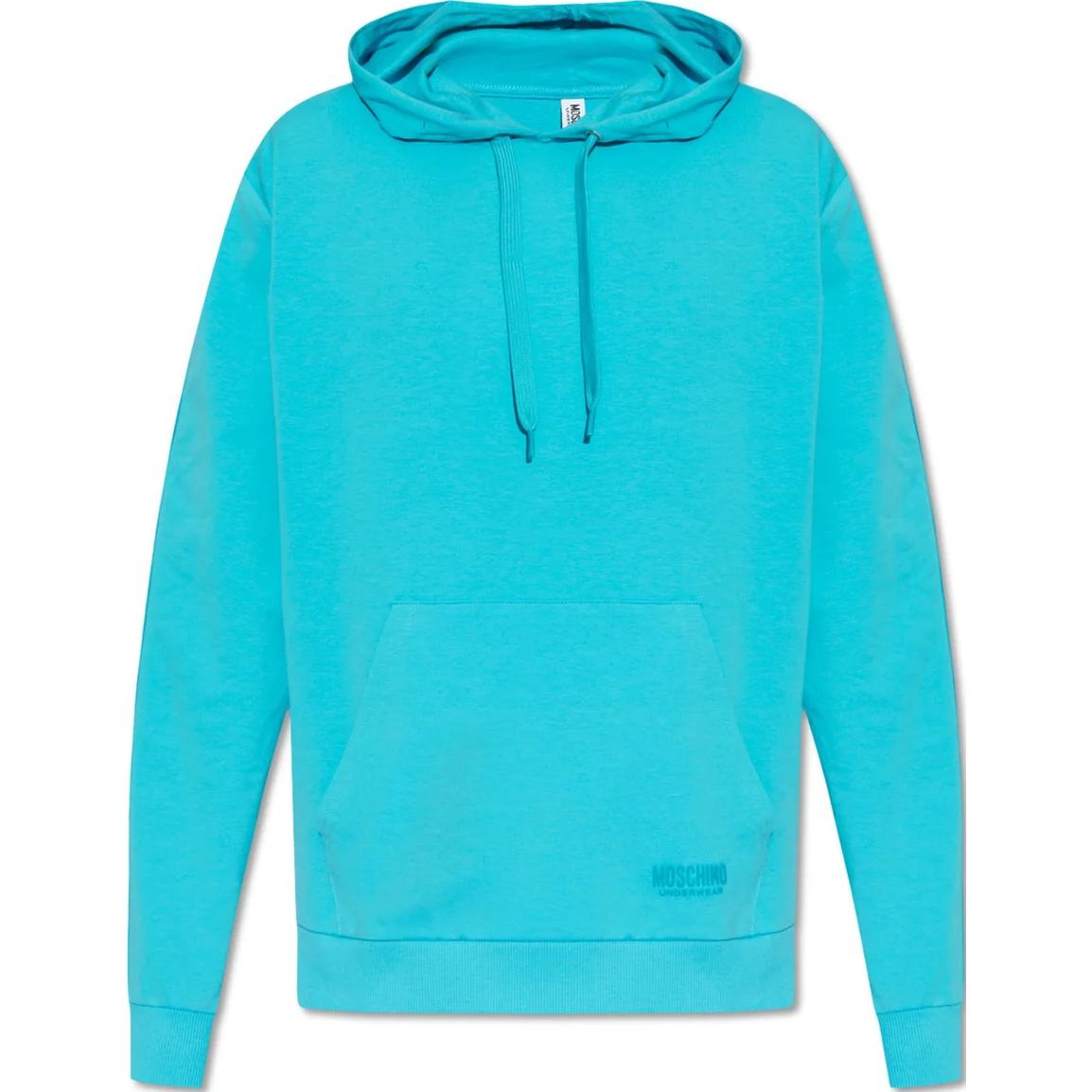 MOSCHINO Solid Color Blue Hoodie Long Sleeve Pullover 241V1A1709-4422-0333