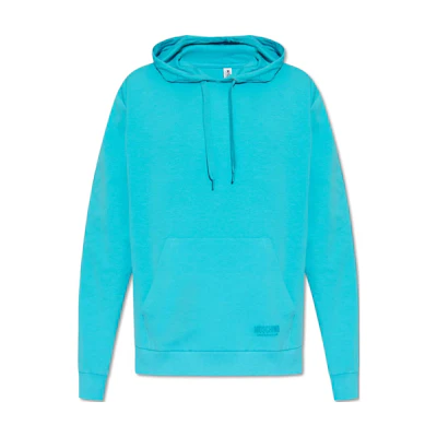 MOSCHINO Solid Color Blue Hoodie Long Sleeve Pullover 241V1A1709-4422-0333