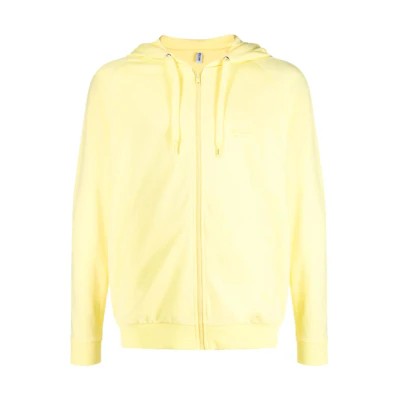 MOSCHINO Solid Color Logo Embroidered Hoodie Yellow () V1782-4409-0021