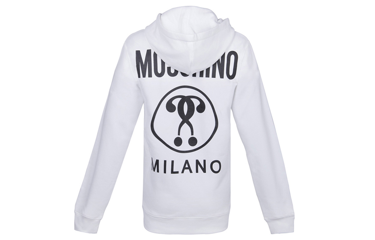 MOSCHINO Solid Color White Hoodie ZJ1706-0227-1001
