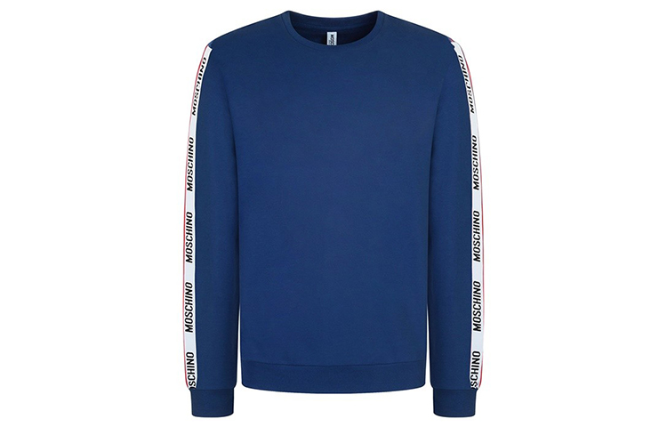 MOSCHINO SS20 Slim Fit Blue Cotton Pullover Sweatshirt 1-V1706-8112-0290