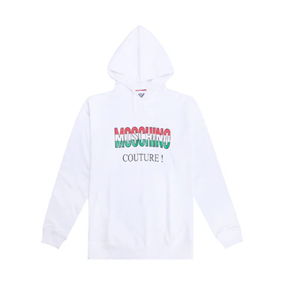 MOSCHINO SS21 Alphabet Print Sweatshirt Unisex White ZA1709-0227-1001