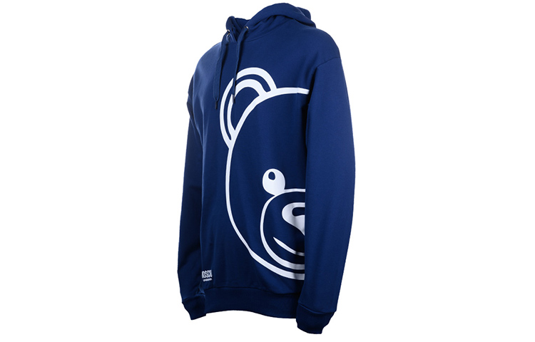 Shop Moschino SS21 Bear Logo Cartoon Hoodie Blue Pullover A1717-8111-0290