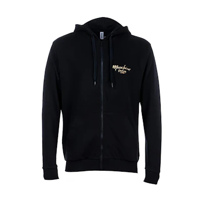MOSCHINO SS21 Black Logo Zip-Up Hoodie Jacket 170923-24BAS-555