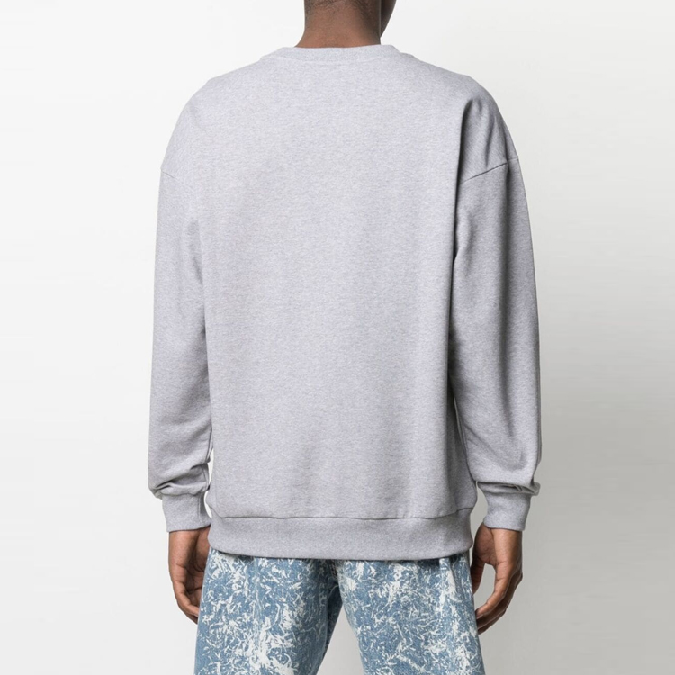 Shop Moschino SS21 Grey Teddy Bear Print Long Sleeve Sweatshirt A1719-8120-0489