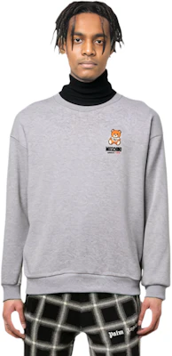 Moschino SS21 Grey Teddy Bear Print Long Sleeve Sweatshirt A1719-8120-0489 Details for Moschino SS21 Grey Teddy Bear Print Long Sleeve Sweatshirt A1719-8120-0489