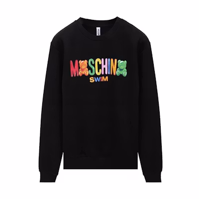 MOSCHINO SS21 Gummy Bear Print Pullover Sweatshirt Black Fashion 3-B1701-2318-0555