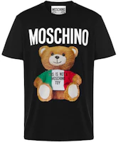 Order MOSCHINO SS21 義大利泰迪熊卡通針織T恤 黑色上衣 0720-2040-1555