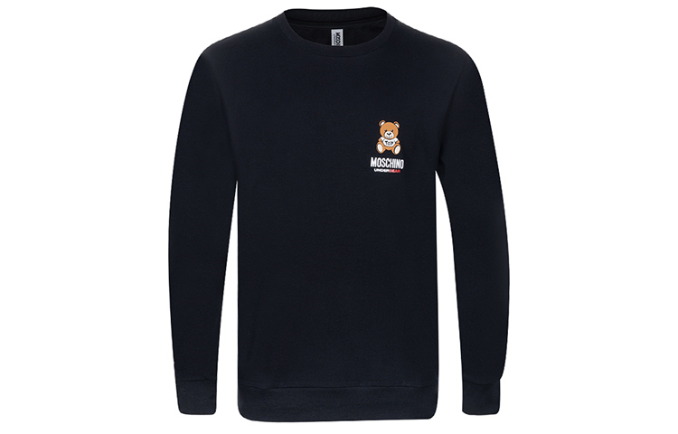 Order Moschino SS21 Teddy Bear Graphic Pullover Sweatshirt Black A1811-8126-0555