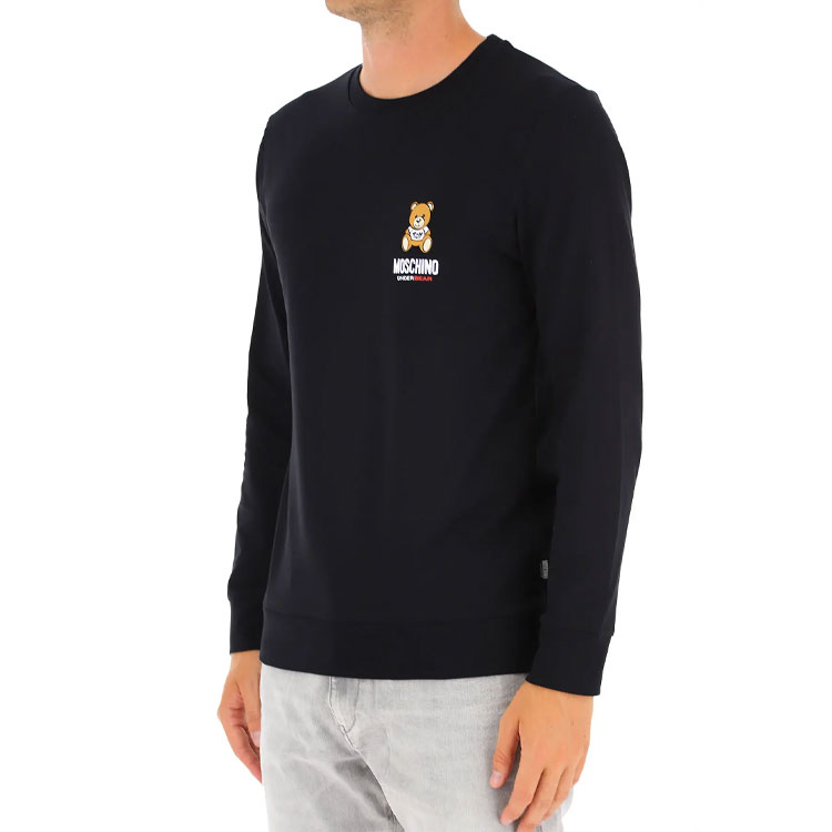 Details for Moschino SS21 Teddy Bear Graphic Pullover Sweatshirt Black A1811-8126-0555