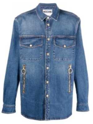 Chaqueta Denim Azul MOSCHINO SS22 con Bolsillo Frontal Simple. J0219-5222-0295 Order Chaqueta Denim Azul MOSCHINO SS22 con Bolsillo Frontal Simple. J0219-5222-0295
