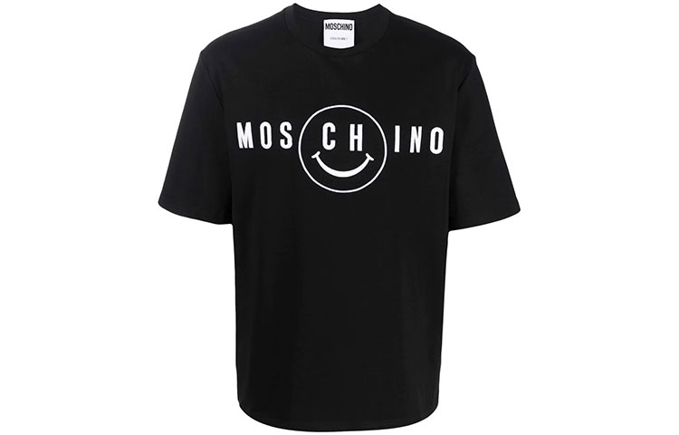 MOSCHINO SS22  Logo Print Short Sleeve T-Shirt Black J0707-2044-1555
