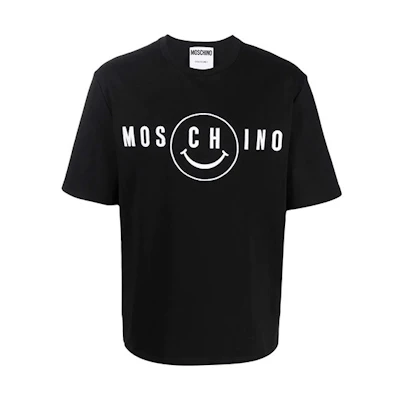 MOSCHINO SS22 Logo Print Short Sleeve T-Shirt Black J0707-2044-1555