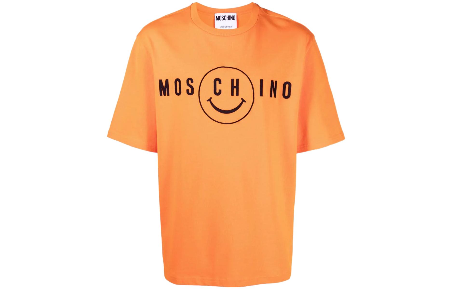 MOSCHINO SS22  Logo Printed Orange Short-Sleeve T-Shirt J0707-2044-1063