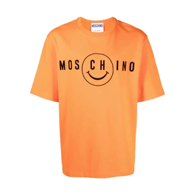 MOSCHINO SS22 Logo Printed Orange Short-Sleeve T-Shirt J0707-2044-1063