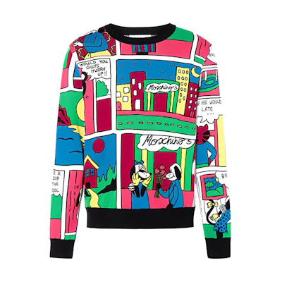 MOSCHINO SS22 All-Over Print Crewneck Sweatshirt Multicolor () A091-6020-322P