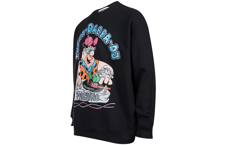 Lookbook Moschino SS22 黑色卡通字母印花寬鬆版型長袖上衣 B1799-6028-1555