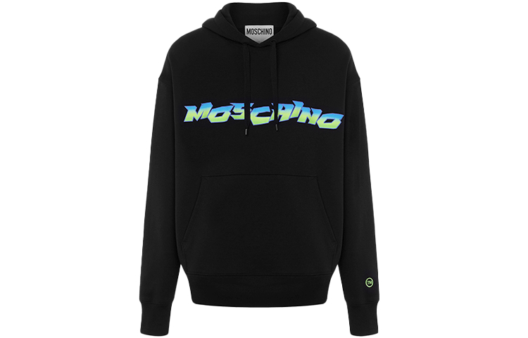MOSCHINO SS22 Black Logo Hoodie for Men A171-7202-822P