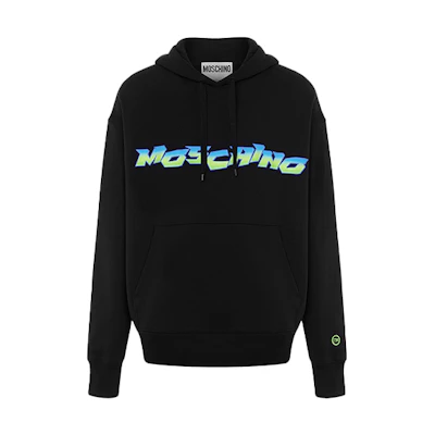 MOSCHINO SS22 Black Logo Hoodie for Men A171-7202-822P