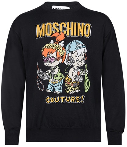 moschino-ss-22-cartoon-letter-graphic-loose-knit-pullover-sweater-black-men-b0990-6000-1555