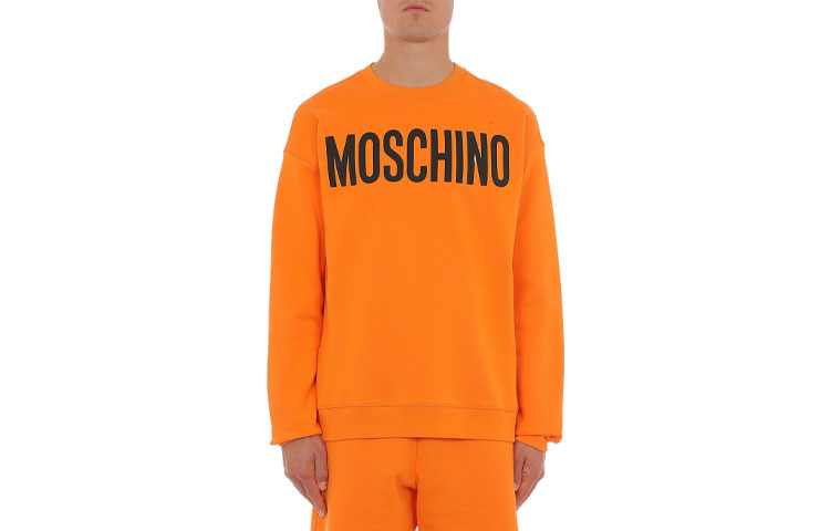 MOSCHINO SS22 Letter Print Sweatshirt Orange () A17012028-1063