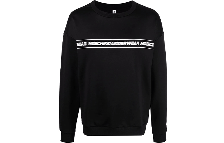MOSCHINO SS22 Logo Print Sweatshirt Black V1724-8129-555
